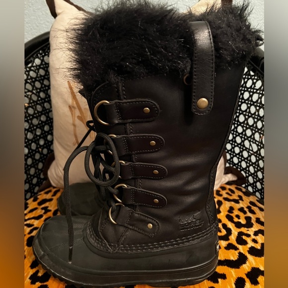 SOREL Joan of Arctic Premium Black Ladies Snow Boots Ski Apres Ski - Picture 3 of 8